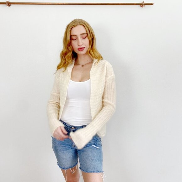 Free People Mohair Knit Cardigan Sweater Medium - Picture 4 of 4